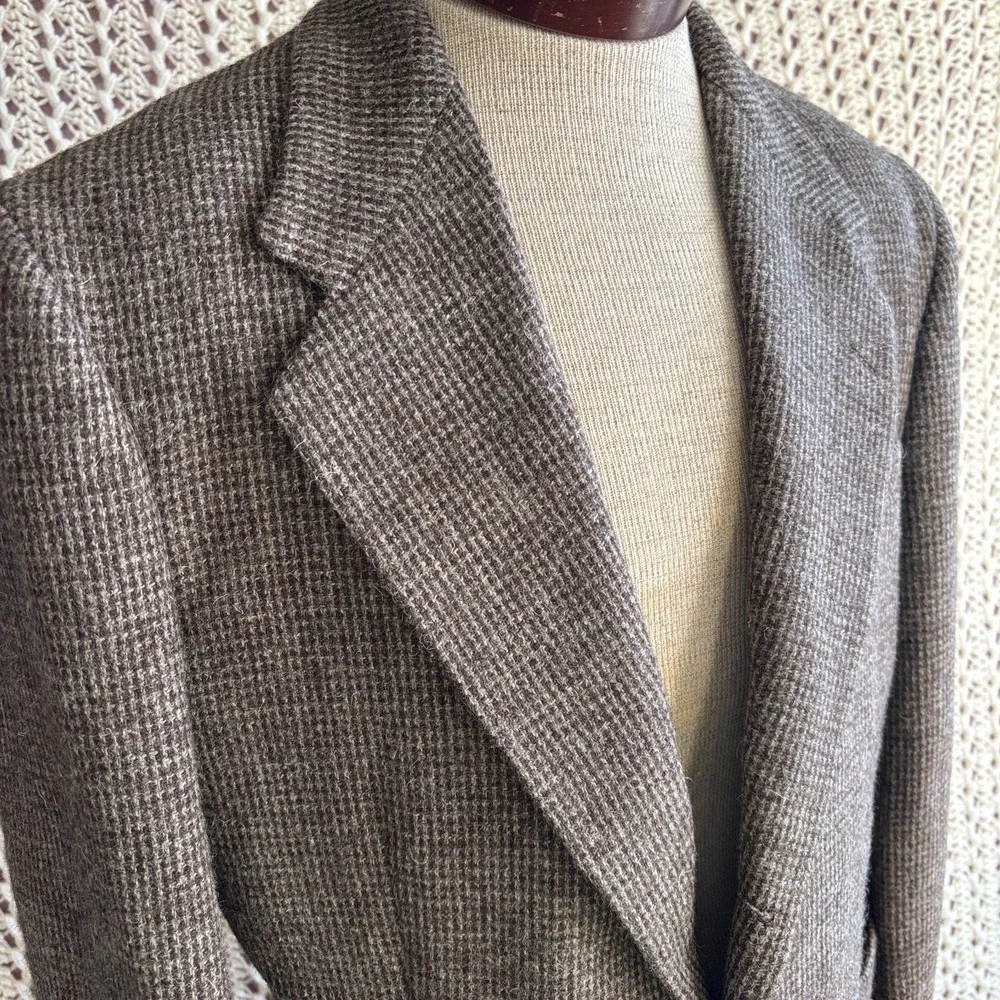 NWOT Vintage The J. Peterman Wool Havana Blazer Sport Coat 44R Brown Made in USA